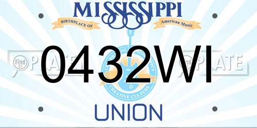 0432WI Mississippi License Plate