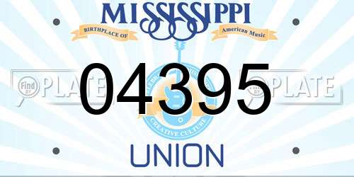 04395 Mississippi License Plate