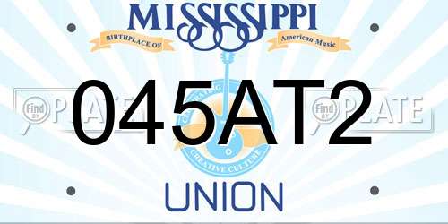 045AT2 Mississippi License Plate