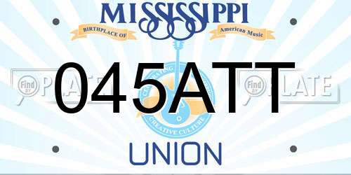 045ATT Mississippi License Plate