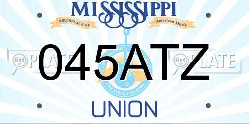 045ATZ Mississippi License Plate