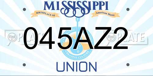 045AZ2 Mississippi License Plate