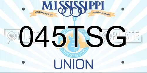 045TSG Mississippi License Plate