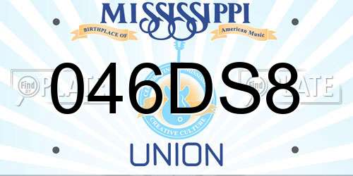 046DS8 Mississippi License Plate