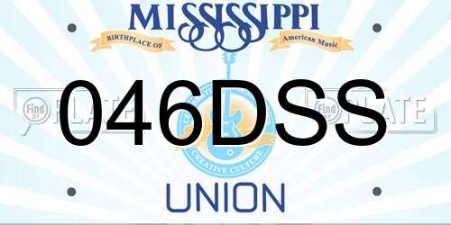 046DSS Mississippi License Plate