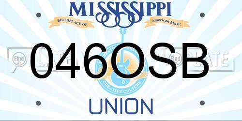 046OSB Mississippi License Plate