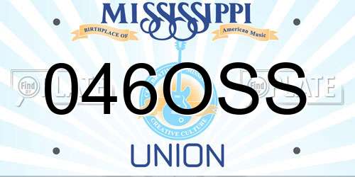 046OSS Mississippi License Plate