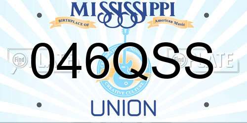 046QSS Mississippi License Plate