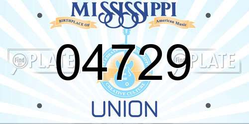 04729 Mississippi License Plate