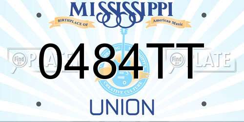 0484TT Mississippi License Plate