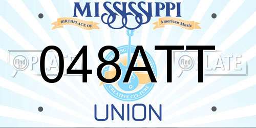 048ATT Mississippi License Plate