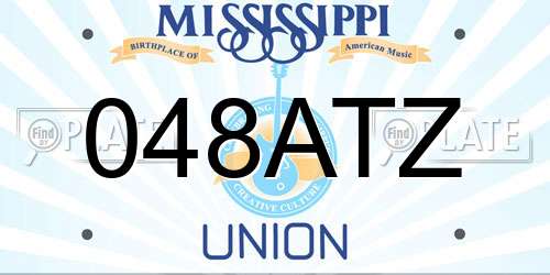 048ATZ Mississippi License Plate
