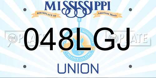 048LGJ Mississippi License Plate