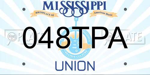 048TPA Mississippi License Plate