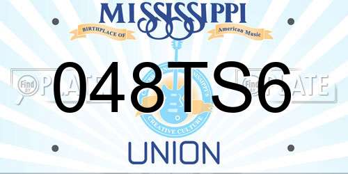 048TS6 Mississippi License Plate