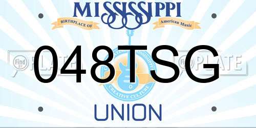 048TSG Mississippi License Plate