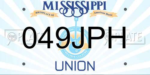 049JPH Mississippi License Plate