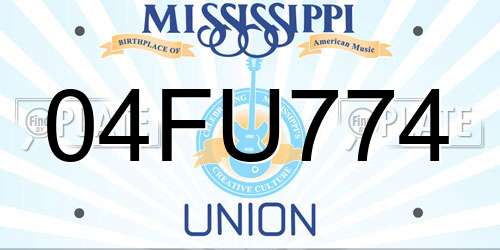 04FU774 Mississippi License Plate