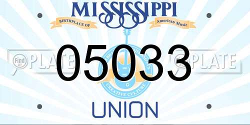 05033 Mississippi License Plate