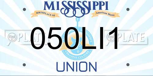 050LI1 Mississippi License Plate