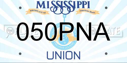 050PNA Mississippi License Plate