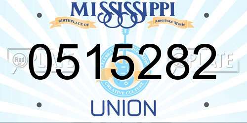 0515282 Mississippi License Plate