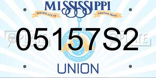 05157S2 Mississippi License Plate