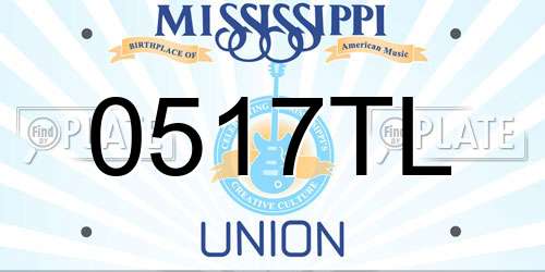 0517TL Mississippi License Plate