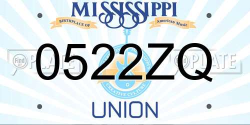 0522ZQ Mississippi License Plate