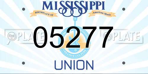05277 Mississippi License Plate