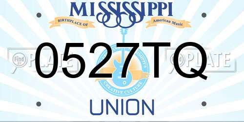 0527TQ Mississippi License Plate