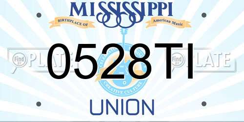 0528TI Mississippi License Plate