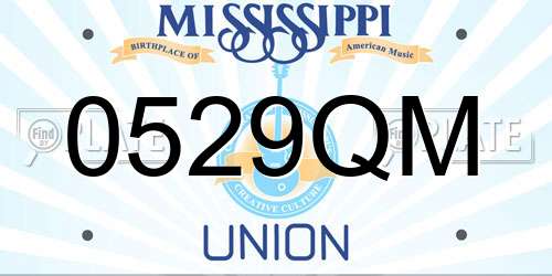0529QM Mississippi License Plate
