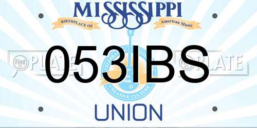 053IBS Mississippi License Plate