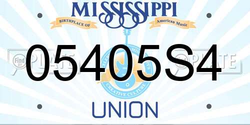 05405S4 Mississippi License Plate
