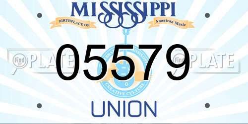 05579 Mississippi License Plate