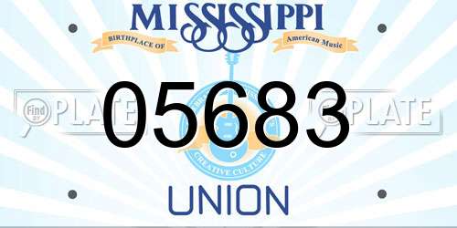 05683 Mississippi License Plate