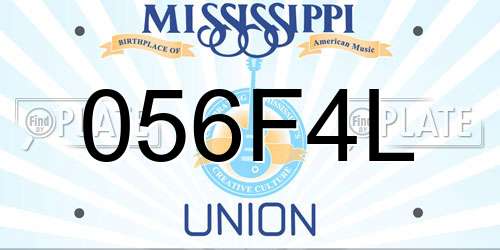 056F4L Mississippi License Plate
