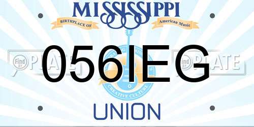 056IEG Mississippi License Plate