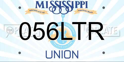 056LTR Mississippi License Plate
