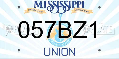 057BZ1 Mississippi License Plate