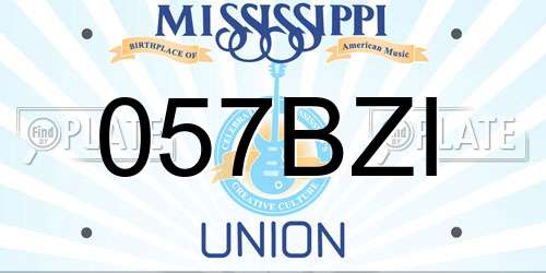 057BZI Mississippi License Plate