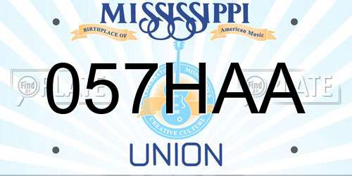 057HAA Mississippi License Plate