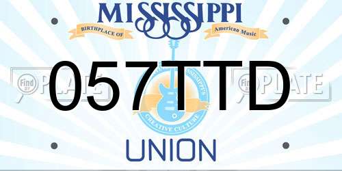 057TTD Mississippi License Plate