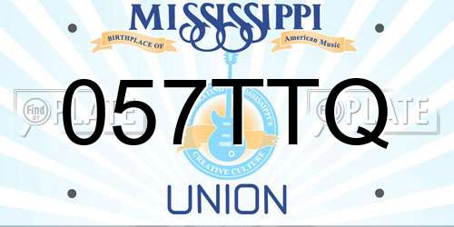 057TTQ Mississippi License Plate