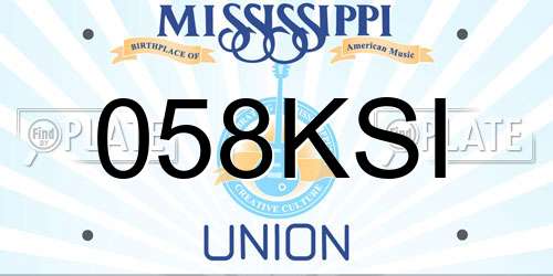 058KSI Mississippi License Plate