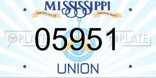 05951 Mississippi License Plate