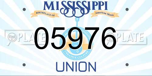 05976 Mississippi License Plate