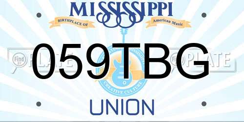 059TBG Mississippi License Plate