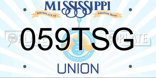 059TSG Mississippi License Plate